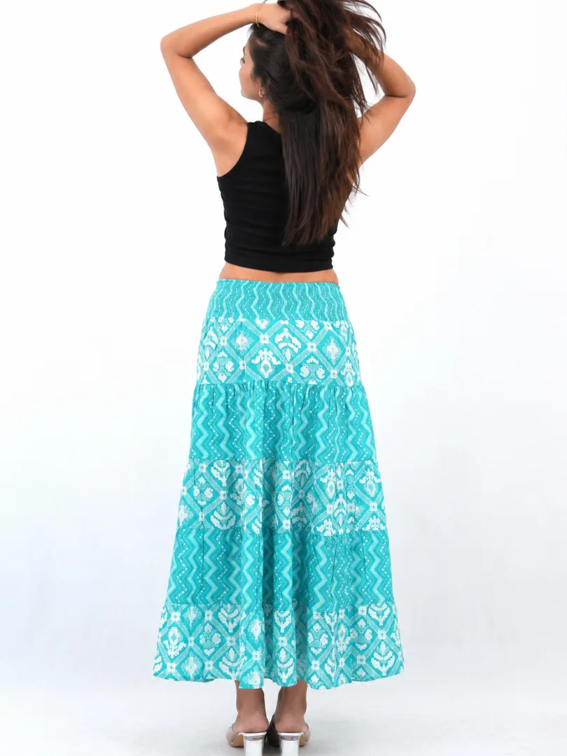 2 (5) Women’s Grey Printed Long Skirt