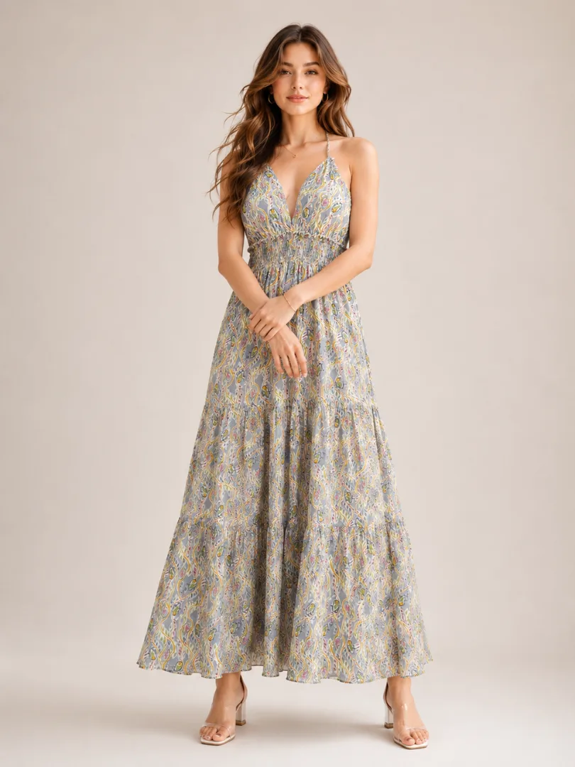 3 (2) Women’s Grey Solid Dress