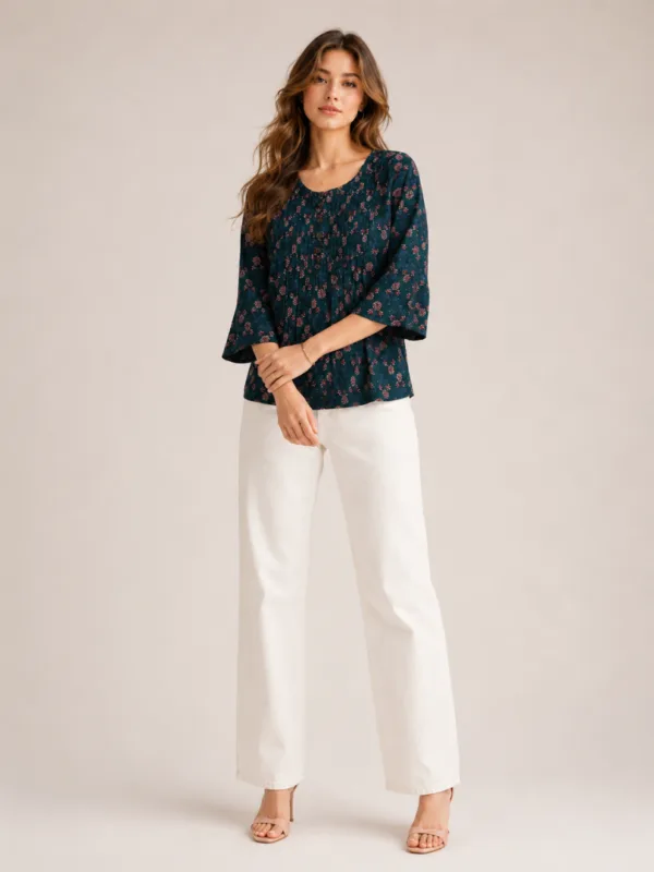 Women’s Ivory Printed Tops