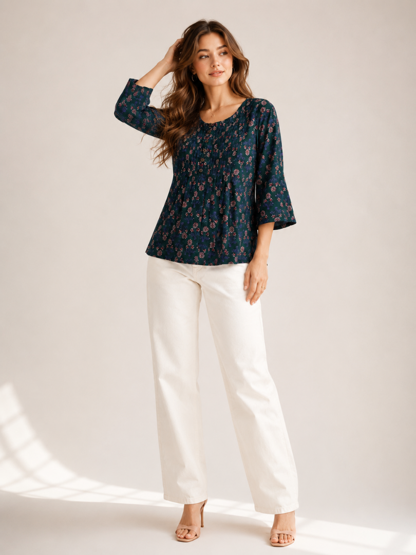 Women’s Ivory Printed Tops