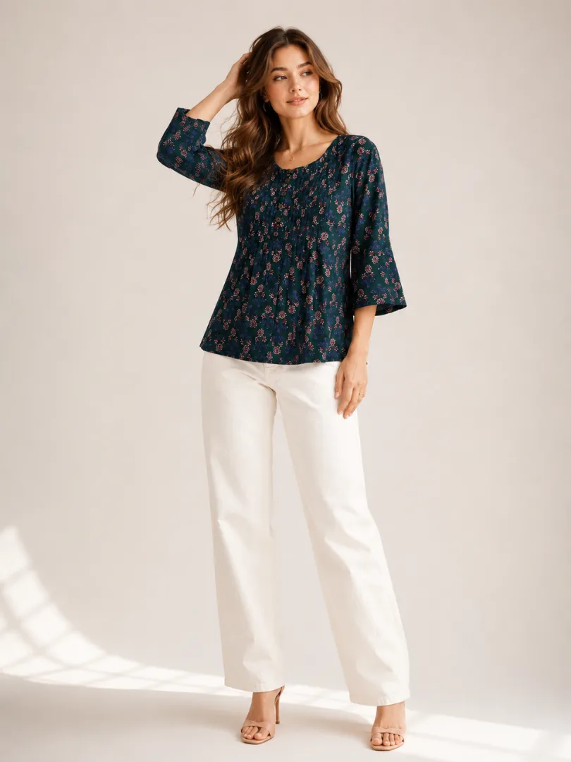 Women’s Ivory Printed Tops