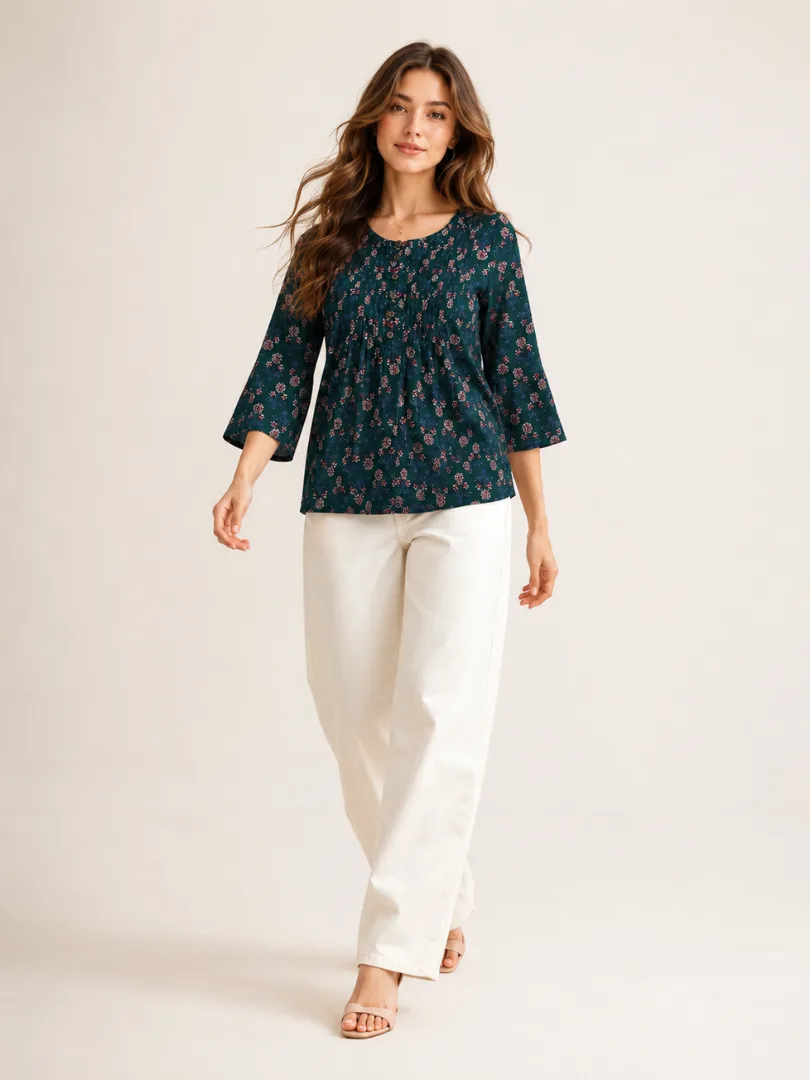 Women’s Ivory Printed Tops
