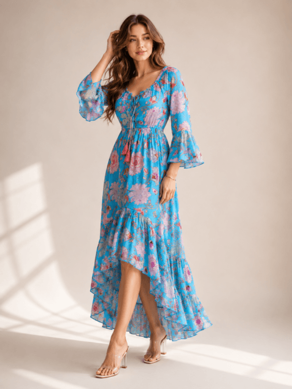 4 (2) Women’s Grey Printed Dress
