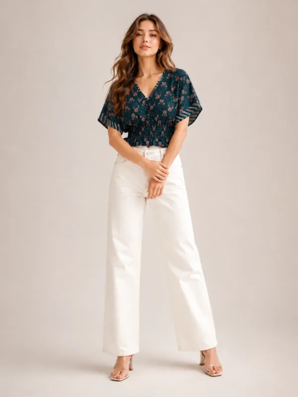 Women’s Ivory Printed Tops
