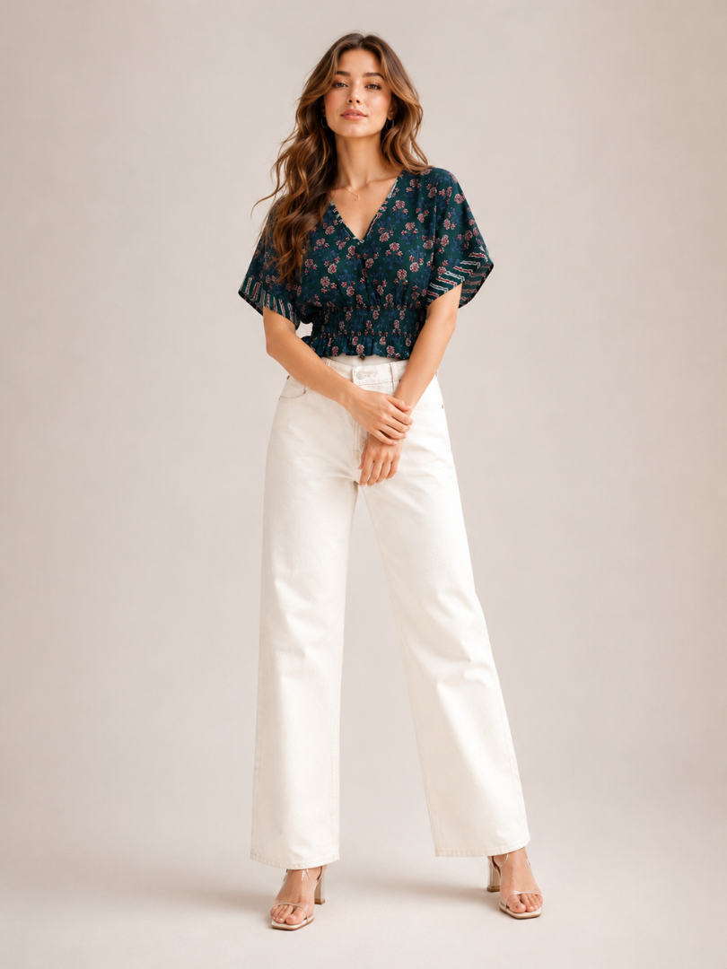 Women’s Ivory Printed Tops