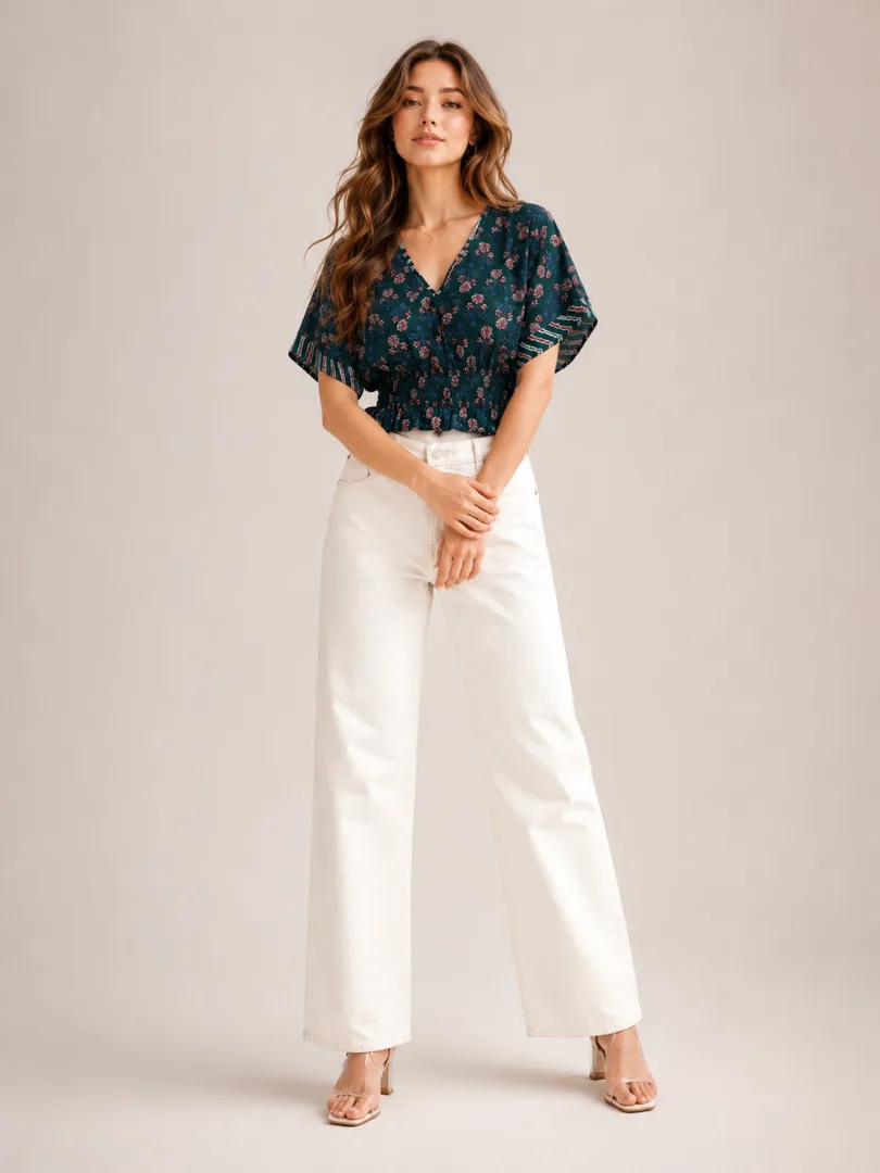 Women’s Ivory Printed Tops