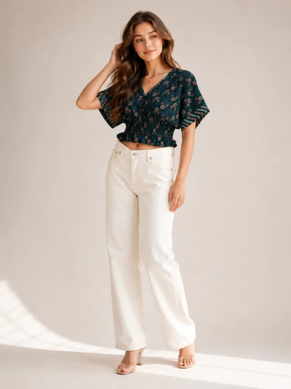 Women’s Ivory Printed Tops