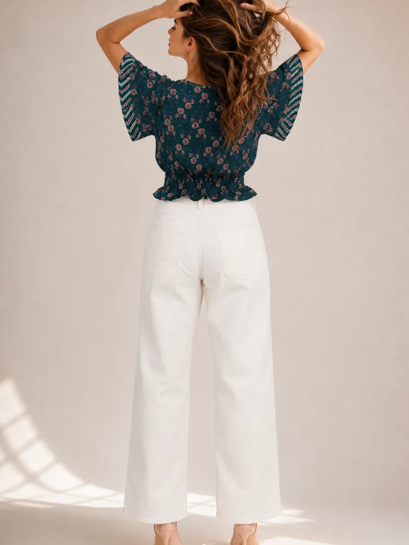 Women’s Ivory Printed Tops