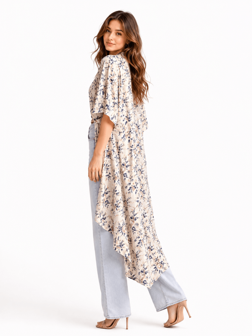 Multi-Color Boho Floral Kimono