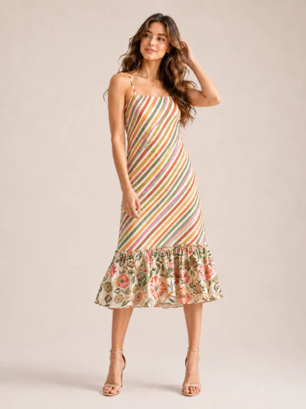 9 (3) Women’s Ivory Solid Dress
