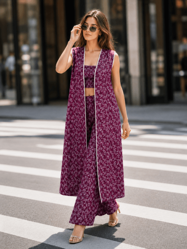Kedar Exports1 (3) Women’s Grey Printed Co-ord Set