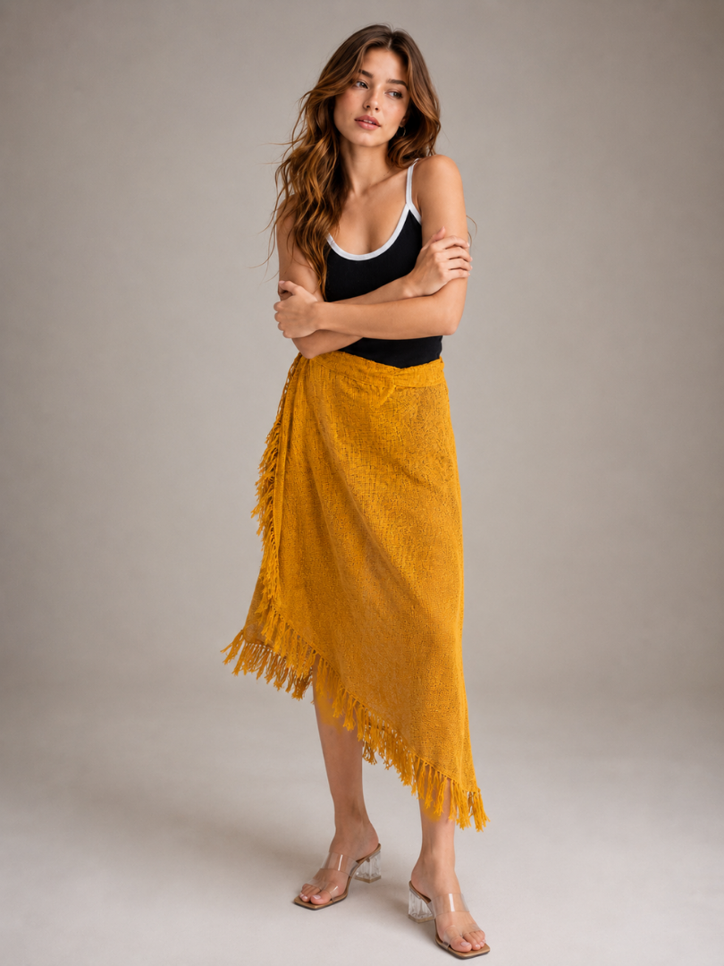 Kedar Exports1 (5) Neutral Botanical Maxi Skirt