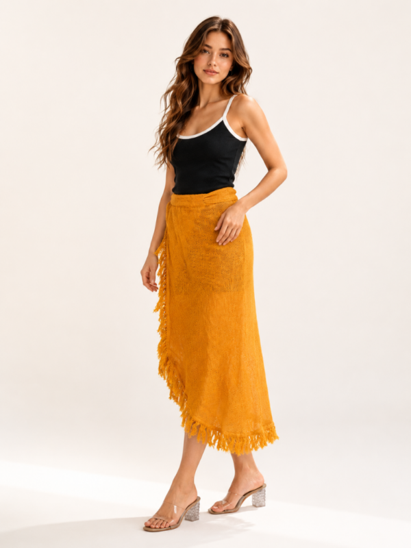 Kedar Exports1 (9) Neutral Botanical Maxi Skirt
