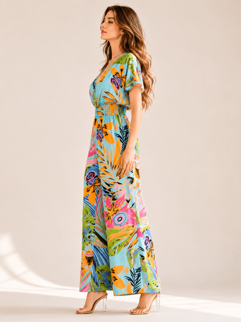 Multicolor Tropical Jumpsuit