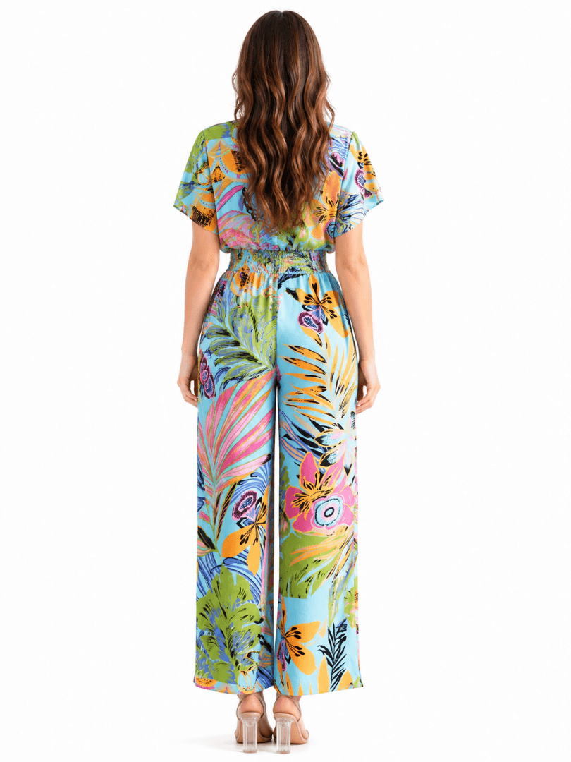 Multicolor Tropical Jumpsuit