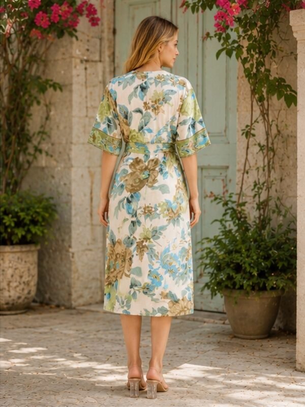 Floral Printed Kimono Dress